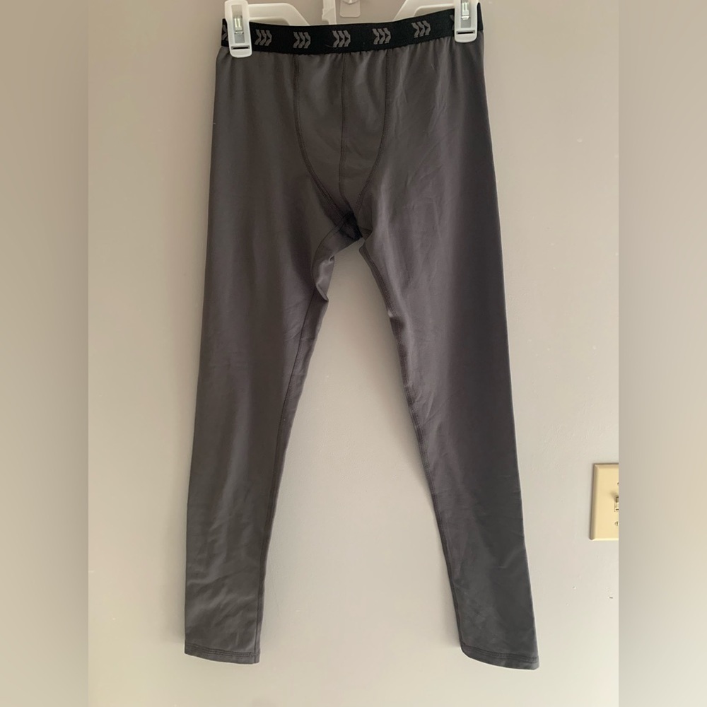 Youth Boys All In Motion Grey Long Insulated Athletic Stretch Outdoor Pants12/14